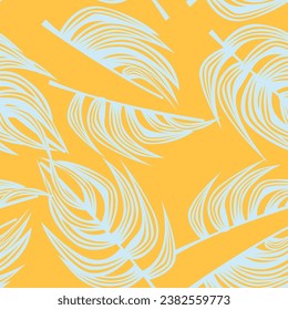 Diseño de patrones sin fisuras de hojas tropicales coloridas para textiles de moda, gráficos y artesanías