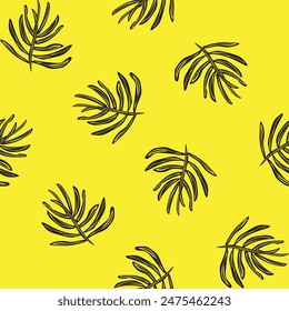 Colourful Tropical Leaf seamless pattern design for fashion textiles, graphics and crafts