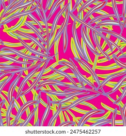 Colourful Tropical Leaf seamless pattern design for fashion textiles, graphics and crafts