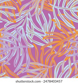 Colourful Tropical Leaf seamless pattern design for fashion textiles, graphics and crafts