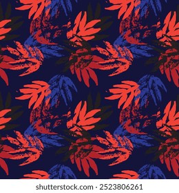 Colourful Tropical Leaf seamless pattern design for fashion textiles, graphics and crafts