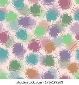 Colourful tropical leaves seamless pattern
