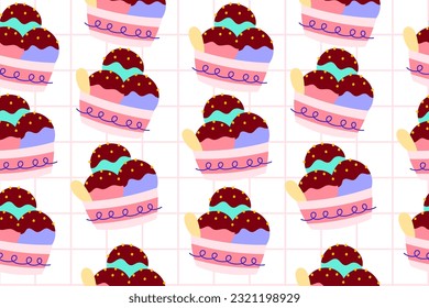 Colourful tropics Summer Seamless Pattern. Hand drawn doodle beauty beach summertime kids background wallpaper for fashion graphic print, textile, apparel, wrapping paper vector