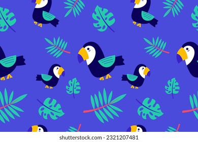 Farbige Tropen Sommer Nahtlose Muster. Handgezeichnet gezeichnete doodle Beauty Beach Sommerzeit Kinder Hintergrund Tapete für Modegrafik, Textilien, Bekleidung, Umhüllungspapier, Vektorvektor