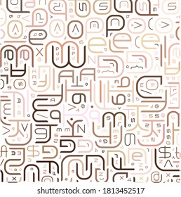 Colourful typography lettering fashion mosaic pattern 