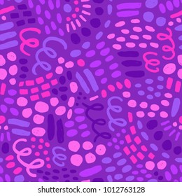 Colourful ultraviolet paint abstract background. Vector seamless pattern 