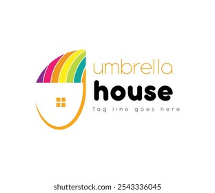 Colourful, Umbrella, Umbrella home logo free download, Logo Designs, royalty-free images, stock illustrations , home Logo Vector Art, Icons, and Graphics, house logo