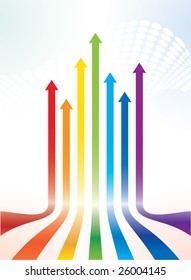 Colourful vector arrows