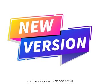colourful vector banner label new version