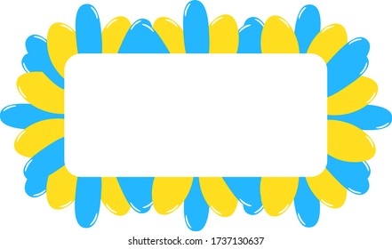 Colourful vector frame with balloons. Invitation border.