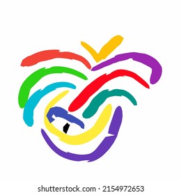 Colourful vector illustration for logo or background