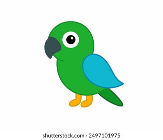 Colourful vector illustration of a parrot, ideal for digital and print projects, featuring vibrant feathers and intricate details.