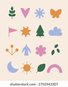 Ilustrações vetoriais coloridas sobre passar o tempo fora e aproveitar a natureza