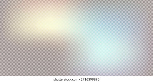 Lente vetorial colorida, luz do arco-íris de cristal e efeitos transparentes flare.Overlay para backgrounds.conceito prisma triangular.

