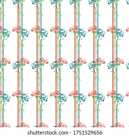 Colourful vector pattern inspired by nature showing vertical placement