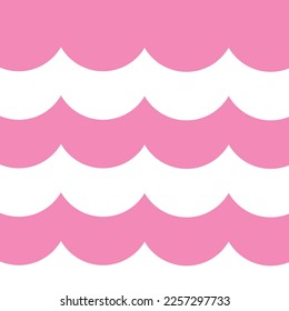 Colourful vector pattern. Semicircle curve pattern. Abstract vector. Seamless background. Simplicity. Backdrop. Gift wrap. Postcard. Graphic design. Happy Valentine day. Multicolour. Sweet pink.