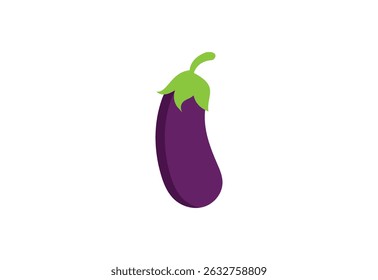 Colourful Vegetables Eggplant logo design, Vector design Template