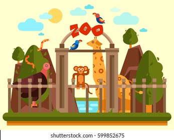 1,264 Cartoon zoo entrance Images, Stock Photos & Vectors | Shutterstock