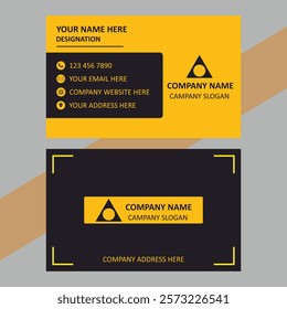 COLOURFUL VISITING CARD TEMPLATE VECTOR ART