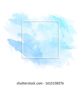 Colourful watercolour textured background and vintage frame suitable for wedding invitation, backdrop, ornaments, and canvas