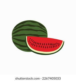 a colourful watermelon-vector trecing art