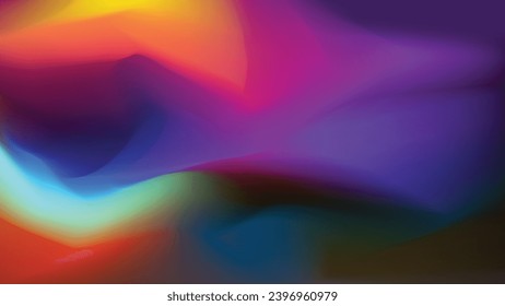 colourful waves abstract banner design. Elegant wavy vector background with elegant blue, red, yellow, purple, orange and black gradient