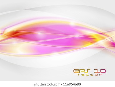 Olas de colores en el fondo gris. Pos de diseño de vectores 10