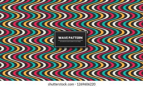 Colourful Wavy Pattern for Your Design.