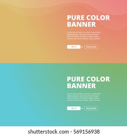 Colourful website banner templates. 