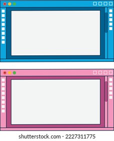 colourful window application frame illustration