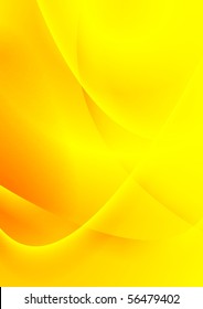 Colourful yellow smooth waves background. Vector design card eps 10