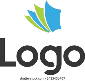 colourfull and abstract Book logo design