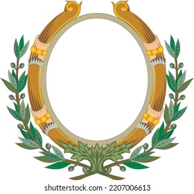 Colourfull Florel Wreath Vector Ilustration