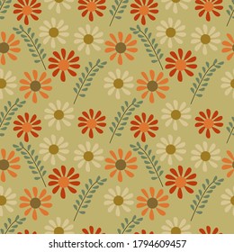 colourfull of flower seamless pattern.good for fabric,greeting card.Abstract elegance pattern with floral background.Great for textile,fabric,wrapping paper,and any print.