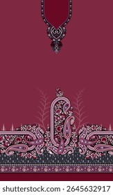 Fondo colorido del diseño del tipo de Kurti con el lado delantero tradicional del motivo