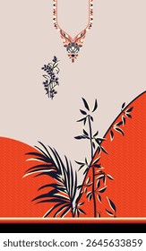 bunter Kurti-Design-Hintergrund mit traditionellem Motiv Vorderseite