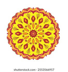 Its a colourfull mandala design.