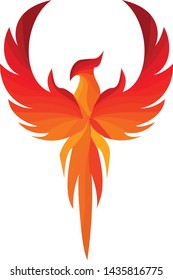 Colourfull Phoenix Logo heraldic Modern