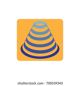 colourfull safety cone vector logo template