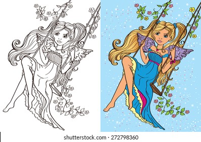 1,128 Colouring book swing Images, Stock Photos & Vectors | Shutterstock