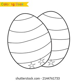 Colouring Easter bunny worksheet. Educational printable coloring worksheet. Vector set of easter bunny on white background. Motor skills education. Vector illustrations.