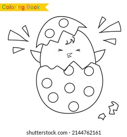Colouring Easter bunny worksheet. Educational printable coloring worksheet. Vector set of easter bunny on white background. Motor skills education. Vector illustrations.