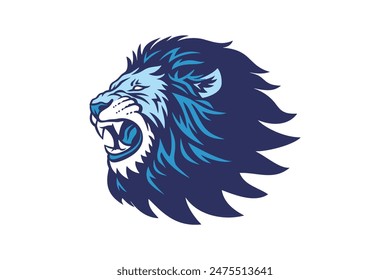  colouring Lion head vector illustration