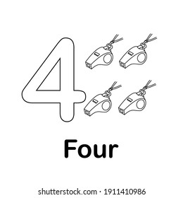 Número de color para el vector de niños