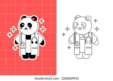 colouring pages of panda family for toddler