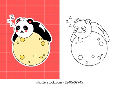 colouring pages of panda family for toddler