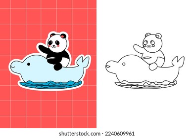 colouring pages of panda family for toddler