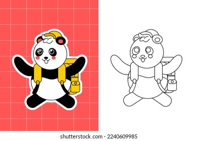 colouring pages of panda family for toddler