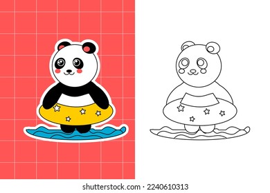 colouring pages of panda family for toddler