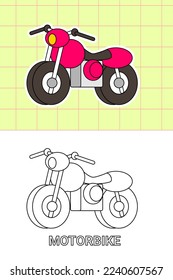 colouring pages of transportaion cartoon for kids